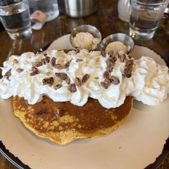 Egg Harbor Café - Pumpkin Pancakes, there's 2 under here. You can order any number. - Breakfast & Brunch Near Me - Lake Geneva, Wisconsin Egg Harbor Café - Pumpkin Pancakes, there's 2 under here. You can order any number. - Breakfast & Brunch Near Me - Lake Geneva, Wisconsin