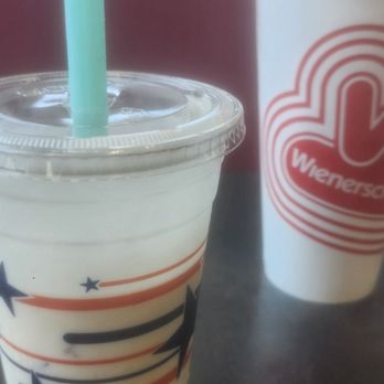 Wienerschnitzel - Reeces shake and fountain drink - Hot Dogs Near Me - Chino, California Wienerschnitzel - Reeces shake and fountain drink - Hot Dogs Near Me - Chino, California
