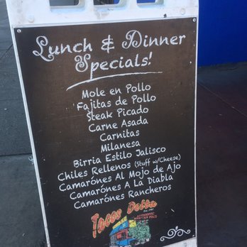 Tacos Delta - Their lunch & dinner specials as of 11/18/2016 - Mexican Near Me - Los Angeles, California Tacos Delta - Their lunch & dinner specials as of 11/18/2016 - Mexican Near Me - Los Angeles, California