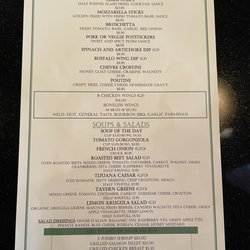 Pheasant Tail Tavern - Dinner menu apps and soups/salads