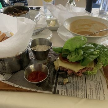 Toulouse Cafe and Bar - Toulouse Burger with no bun - French Near Me - Houston, Texas Toulouse Cafe and Bar - Toulouse Burger with no bun - French Near Me - Houston, Texas