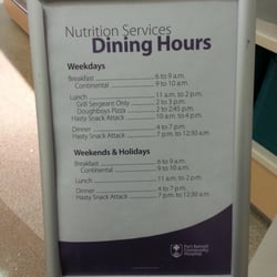 FBCH Cafeteria - Hours as of 02 JUL 2014.