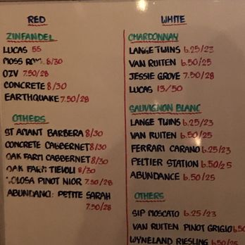 Thai Spices Restaurant - Wine list! - Thai Near Me - Lodi, California