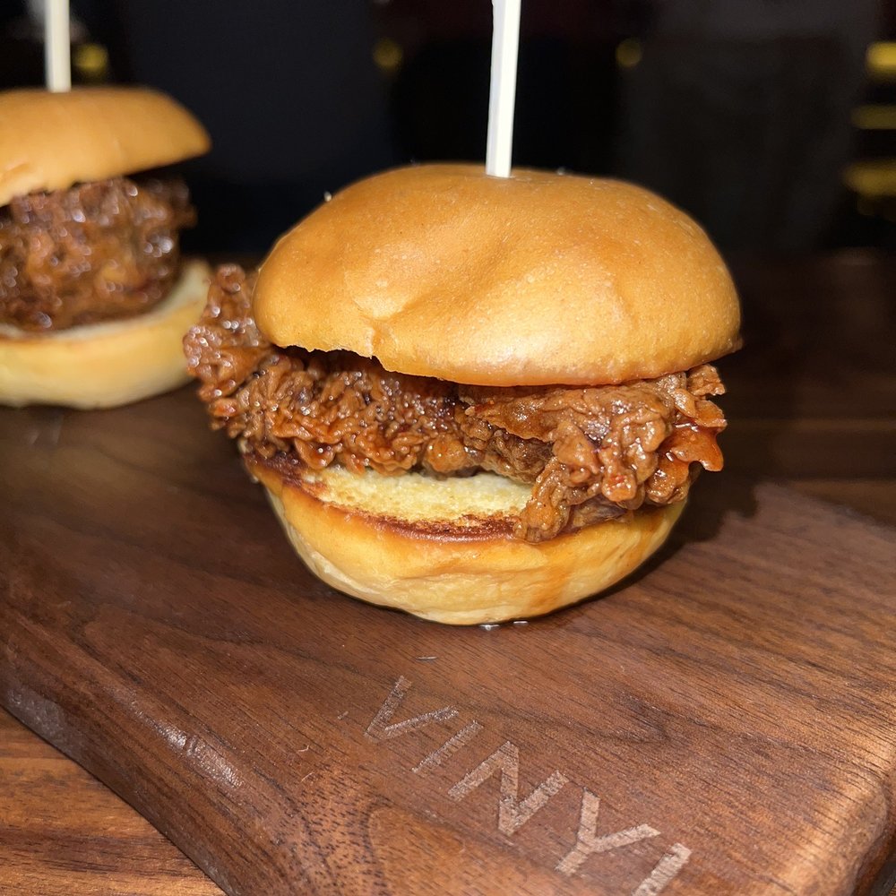 VINYL - Hot Chicken Sliders are awesome - New American Near Me - Charlotte, North Carolina VINYL - Hot Chicken Sliders are awesome - New American Near Me - Charlotte, North Carolina