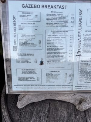 Menu photo 1 The Gazebo Restaurant Lahaina, HI Menu photo 1 The Gazebo Restaurant Lahaina, HI
