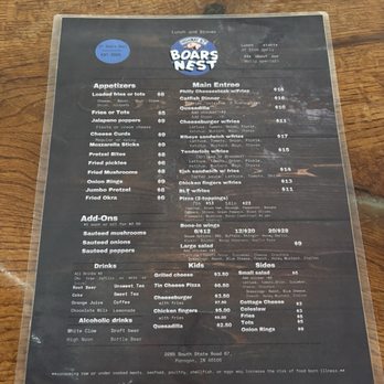 67 Boars Nest - Menu - Burgers Near Me - Paragon, Indiana 67 Boars Nest - Menu - Burgers Near Me - Paragon, Indiana