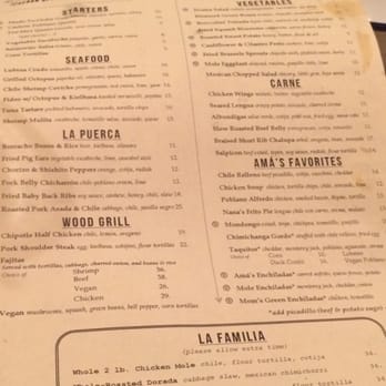 BAR Ama - The dinner menu for Feb 18, 2015... - Tex-Mex Near Me - Los Angeles, California BAR Ama - The dinner menu for Feb 18, 2015... - Tex-Mex Near Me - Los Angeles, California