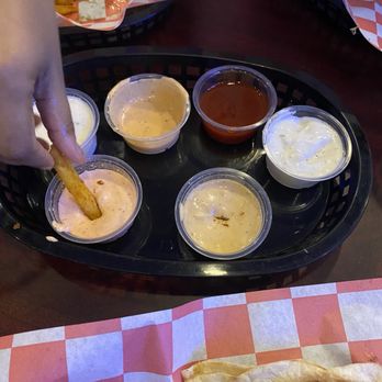 PrimeTime Bar & Grill - spicy ketchup, ranch, habanero sauce, chipotle sauce, habanero ranch sauce, and primetime sauce (my personal fave) - Sports Bars Near Me - Chicago, Illinois PrimeTime Bar & Grill - spicy ketchup, ranch, habanero sauce, chipotle sauce, habanero ranch sauce, and primetime sauce (my personal fave) - Sports Bars Near Me - Chicago, Illinois