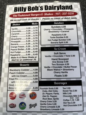 Menu photo 6 Billy Bob's Dairyland Branson, MO Menu photo 6 Billy Bob's Dairyland Branson, MO
