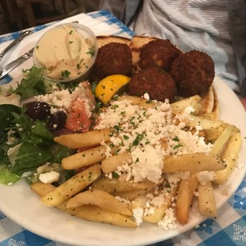 Georges Greek On Second - Falafel plate - Greek Near Me - Long Beach, California Georges Greek On Second - Falafel plate - Greek Near Me - Long Beach, California