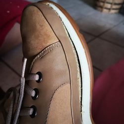 ....... - This is their remedy - I was told by Elanore that any shoes you can rip off the sole with your bare hands.