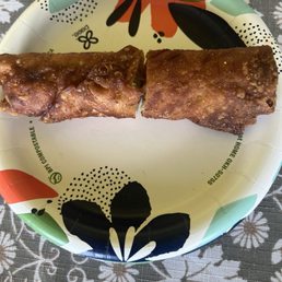 Burnt egg rolls, looks like they got Double fried