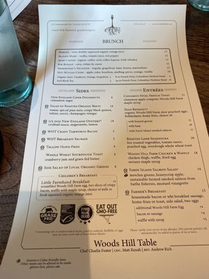 Menu photo 3 Woods Hill Table Concord, MA