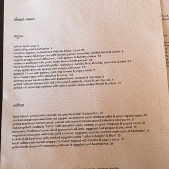 Kitchen Istanbul - Dinner menu - Greek Near Me - San Francisco, California Kitchen Istanbul - Dinner menu - Greek Near Me - San Francisco, California