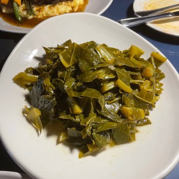 SavannahBlue - Collard greens with Smoked Turkey Tail - New American Near Me - Detroit, Michigan