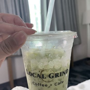Local Grind Coffee + Cafe - $9 for 12oz iced matcha with oatmilk and vanilla.... - Coffee & Tea Near Me - Los Alamitos, California Local Grind Coffee + Cafe - $9 for 12oz iced matcha with oatmilk and vanilla.... - Coffee & Tea Near Me - Los Alamitos, California