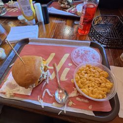 Hi-Pointe Drive-In - Cod Burger with side of Mac n Cheese