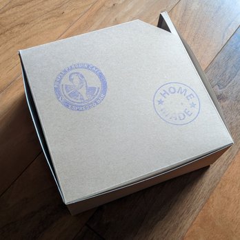 Purple Penguin Cafe - Adorable box with some ventilation to ensure your fritters don't get soggy - Coffee & Tea Near Me - Toronto, Ontario