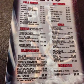Nile Cafe - Menu - Mediterranean Near Me - Long Beach, California Nile Cafe - Menu - Mediterranean Near Me - Long Beach, California