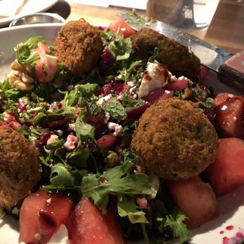 Eureka! - Watermelon salad w requested falafel - American Near Me - Mountain View, California