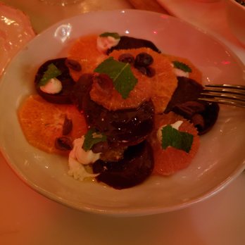 Leuca - Smoked Beet Salad, Cara Cara, Yogurt, Chili Vinaigrette - Italian Near Me - Brooklyn, New York