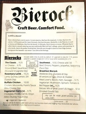 Menu photo 2 Bierock Madison, WI
