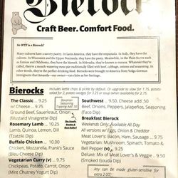 Bierock - Menu