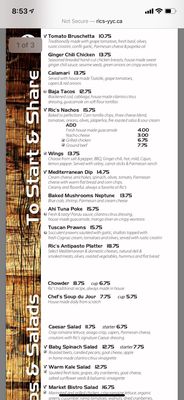 Menu photo 2 Ric's Lounge & Grill Calgary, AB Menu photo 2 Ric's Lounge & Grill Calgary, AB