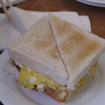 Asian Garden - Egg sandwich with luncheon meat. Something you don't see in a typical Chinese restaurant - Chinese Near Me - Boston, Massachusetts