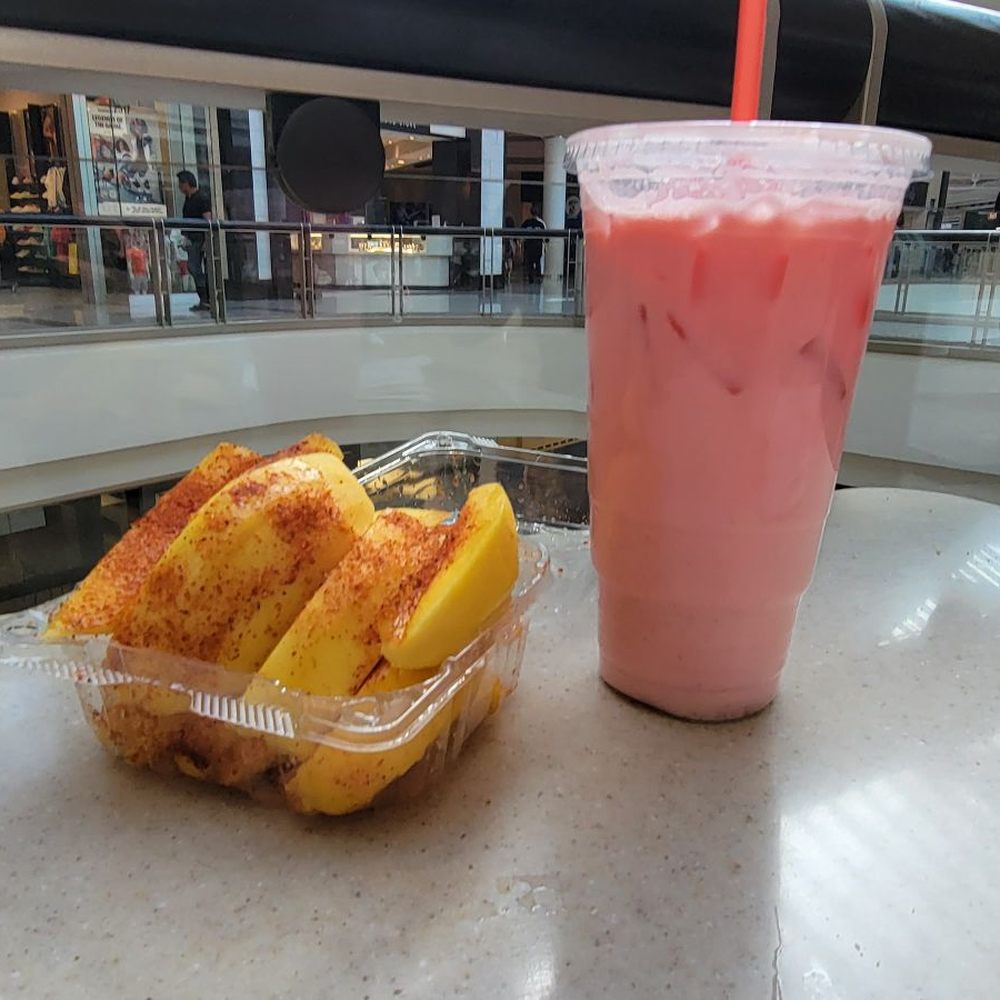 Tarasco Flor de Michocan - Mangos with Tajin and lime with a 50/50 Horchata and Agua De Fresa. - Ice Cream & Frozen Yogurt Near Me - Henderson, Nevada Tarasco Flor de Michocan - Mangos with Tajin and lime with a 50/50 Horchata and Agua De Fresa. - Ice Cream & Frozen Yogurt Near Me - Henderson, Nevada