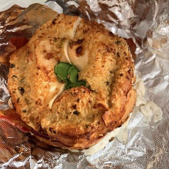 YLS Bakery & Cafe - Egg White Delight Sandwich with garlic bagel - Donuts Near Me - Yorba Linda, California