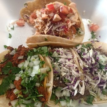 Taquitos Jalisco - Top: Fish taco A#, left: pastor C, and two asada tacos B+. A little too much onion and toppings on the asada. Overall - Mexican Near Me - Mesa, Arizona Taquitos Jalisco - Top: Fish taco A#, left: pastor C, and two asada tacos B+. A little too much onion and toppings on the asada. Overall - Mexican Near Me - Mesa, Arizona