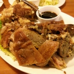 Deep fried pork hock with vinegar/soy sauce. Deep fried pork hock with vinegar/soy sauce.