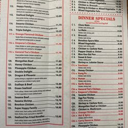 Great Dragon Chinese Restaurant - Menu