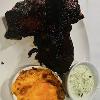 Carson's - Rib and pork chop combo with augratin potatoes and coleslaw - Barbeque Near Me - Chicago, Illinois