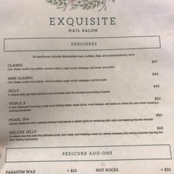 Exquisite Nail Salon - Pedicure prices