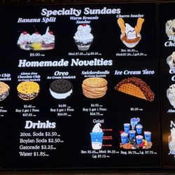 The Parlor At Trailside Treats Creamery - Menu