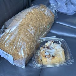 Bread Loaf and Cinnamon Roll