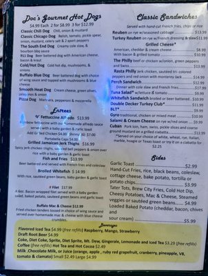 Menu photo 1 DOC Watson's Toledo, OH