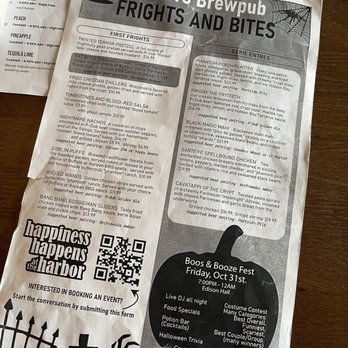 Inventors Brewpub - Themed menu for Halloween season - Burgers Near Me - Port Washington, Wisconsin Inventors Brewpub - Themed menu for Halloween season - Burgers Near Me - Port Washington, Wisconsin