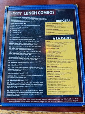 Menu photo 3 Las Margaritas Auburn, WA