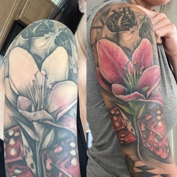 Black Omen Tattoo - Old Lily tattoo - Touched up at Black Omen. - Tattoo Near Me - Las Vegas, Nevada Black Omen Tattoo - Old Lily tattoo - Touched up at Black Omen. - Tattoo Near Me - Las Vegas, Nevada