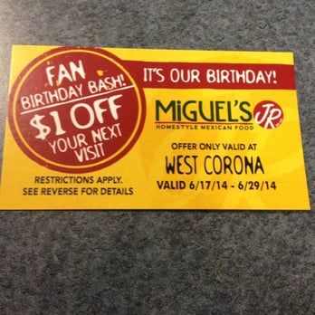 Miguels Jr - Save a buck! - Mexican Near Me - Corona, California Miguels Jr - Save a buck! - Mexican Near Me - Corona, California