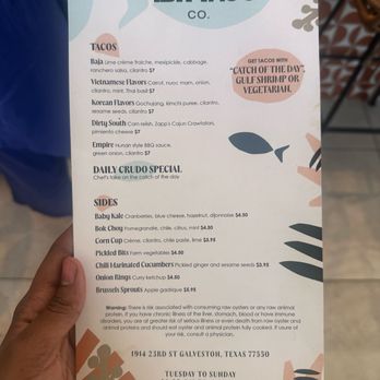 Fish Company Taco - Menu - Tacos Near Me - Galveston, Texas Fish Company Taco - Menu - Tacos Near Me - Galveston, Texas