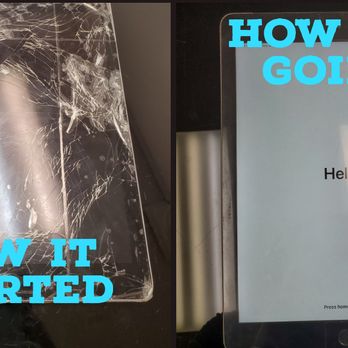 Eagle River Electronics - Screen replacement comparison on an Apple iPad. - Electronics Repair Near Me - Anchorage, Alaska