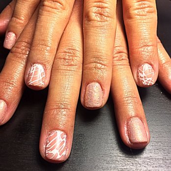 Nails By Sylvia - Shellac Matted with glitter and stamping. - Nail Technicians Near Me Nails By Sylvia - Shellac Matted with glitter and stamping. - Nail Technicians Near Me