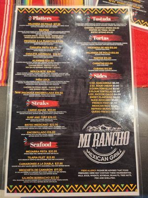 Menu photo 1 Mi Rancho Mexican Grill Philadelphia, PA Menu photo 1 Mi Rancho Mexican Grill Philadelphia, PA