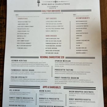 Prost Wine Bar and Charcuterie - Menu - Wine Bars Near Me - Frankenmuth, Michigan