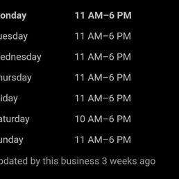 Business hours Business hours