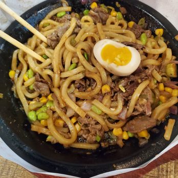 Sizzling House - Angus sizzle plate, house sauce, udon noodles - Ramen Near Me - Mesa, Arizona